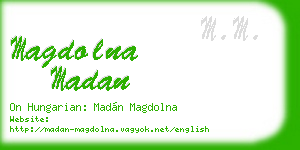magdolna madan business card